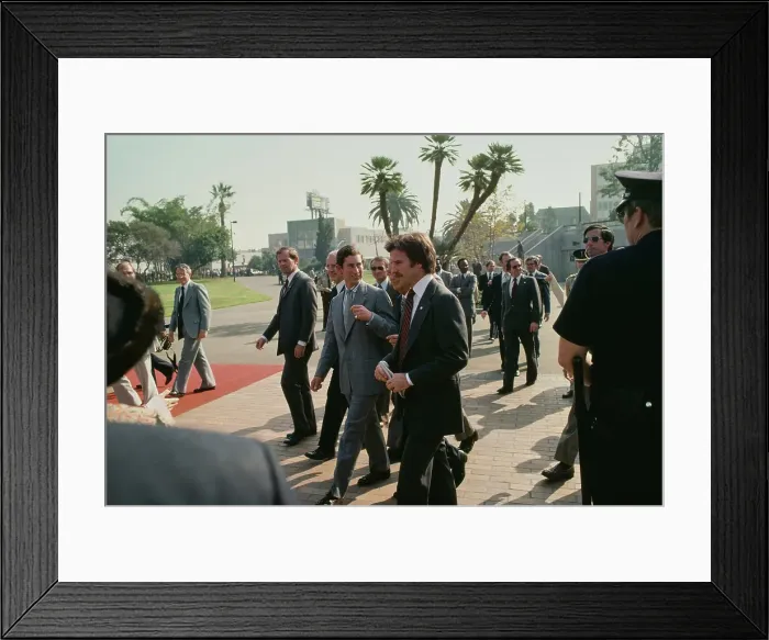 Framed Print : Prince Charles Visits La Brea Tar Pits and Museum Framed Print : Prince Charles Visits La Brea Tar Pits and Museum