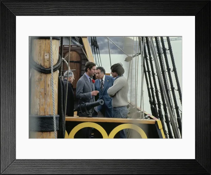 Framed Print : Prince Charles Visits The Golden Hind Framed Print : Prince Charles Visits The Golden Hind