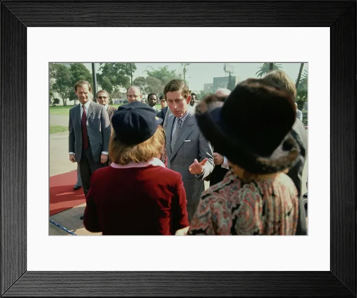Framed Print : Prince Charles Visits La Brea Tar Pits and Museum Framed Print : Prince Charles Visits La Brea Tar Pits and Museum