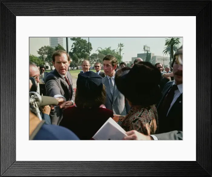Framed Print : Prince Charles Visits La Brea Tar Pits and Museum Framed Print : Prince Charles Visits La Brea Tar Pits and Museum