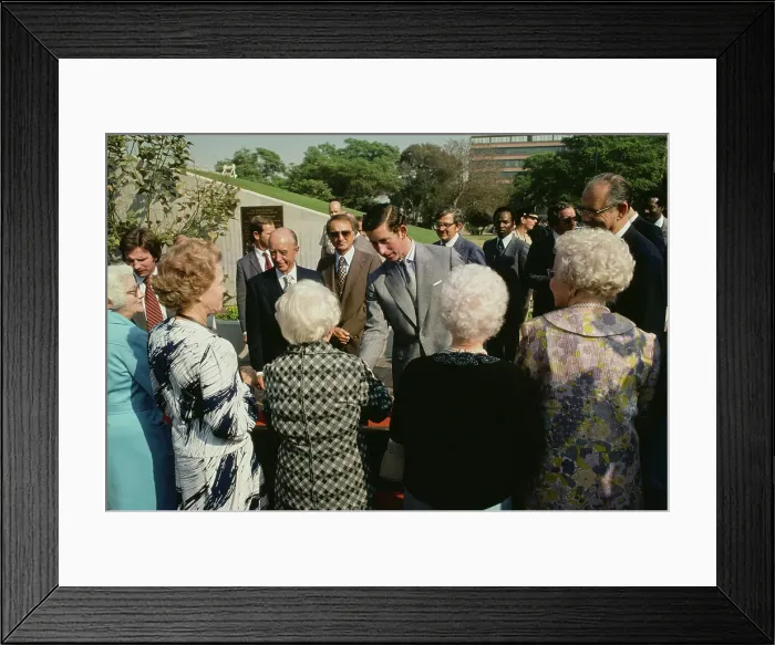 Framed Print : Prince Charles Visits La Brea Tar Pits and Museum Framed Print : Prince Charles Visits La Brea Tar Pits and Museum