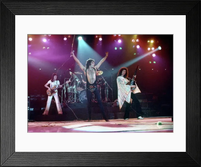 Framed Print : Queen Performing in LA Framed Print : Queen Performing in LA
