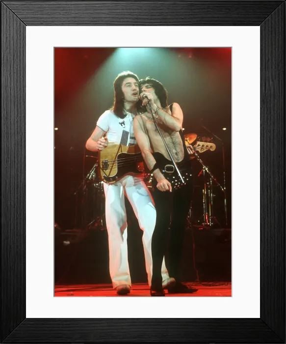 Framed Print : Queen Performing in LA Framed Print : Queen Performing in LA