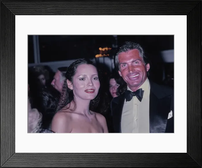 Framed Print : Barbara Carrera & George Hamilton Framed Print : Barbara Carrera & George Hamilton