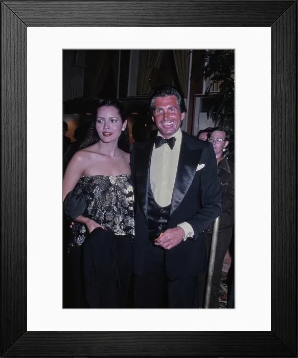 Framed Print : Barbara Carrera & George Hamilton Framed Print : Barbara Carrera & George Hamilton