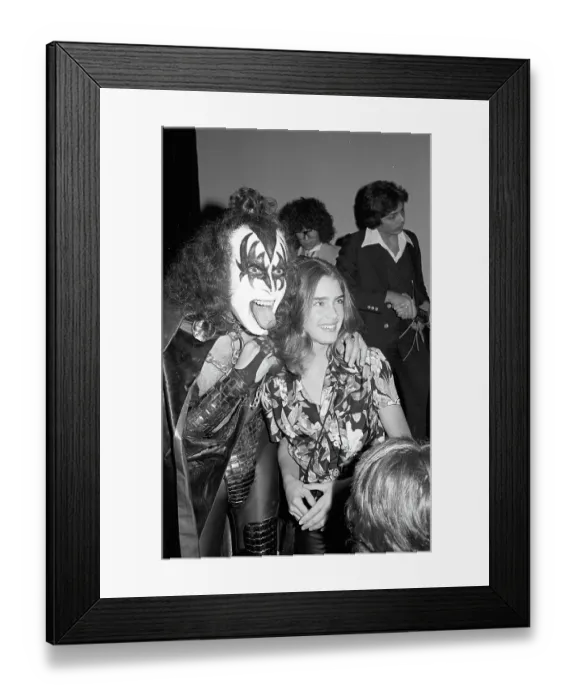 Framed Print : Bass Player With Young Actress Framed Print : Bass Player With Young Actress