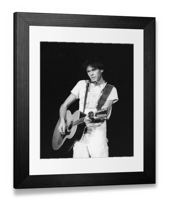 Framed Print : Neil Young Performing Framed Print : Neil Young Performing