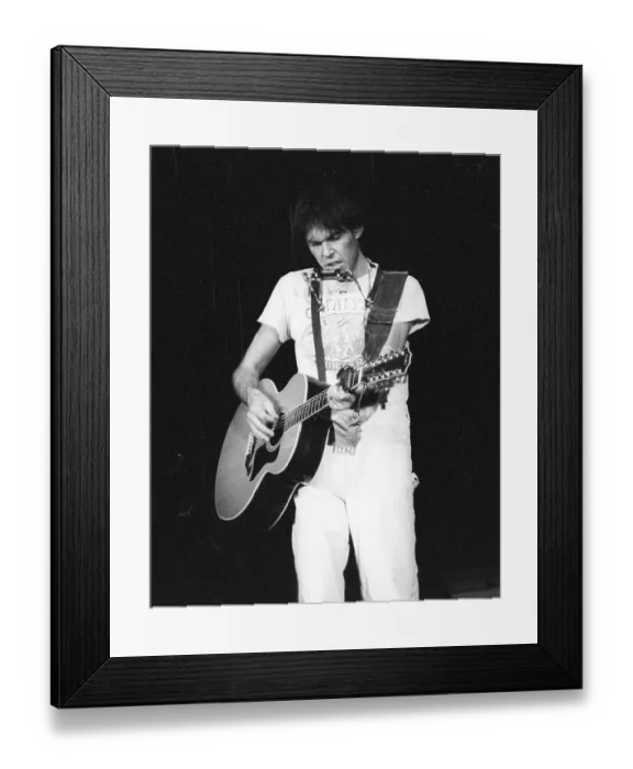 Framed Print : Neil Young Performing Framed Print : Neil Young Performing