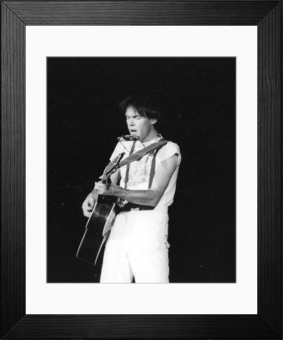 Framed Print : Neil Young Performing Framed Print : Neil Young Performing
