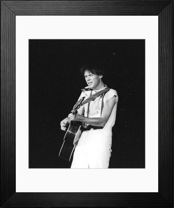 Framed Print : Neil Young Performing Framed Print : Neil Young Performing
