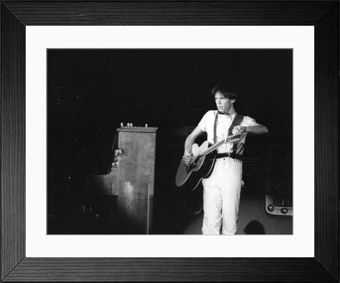 Framed Print : Neil Young Performing Framed Print : Neil Young Performing