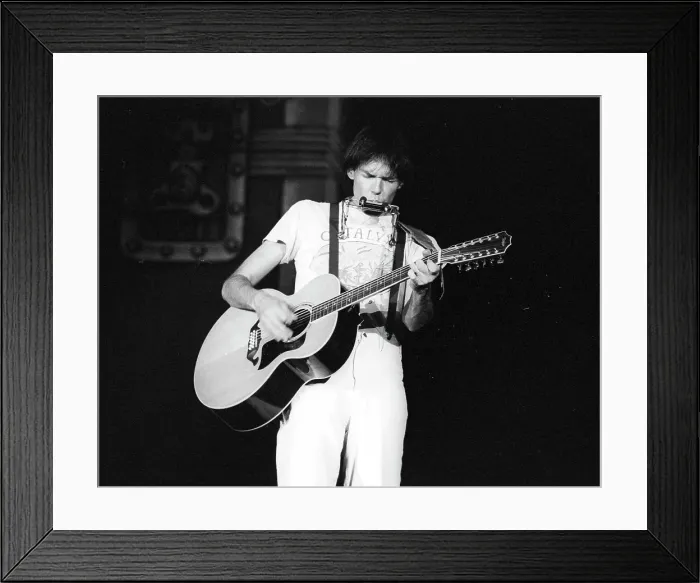 Framed Print : Neil Young Performing Framed Print : Neil Young Performing