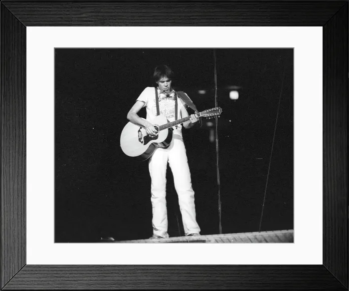 Framed Print : Neil Young Performing Framed Print : Neil Young Performing