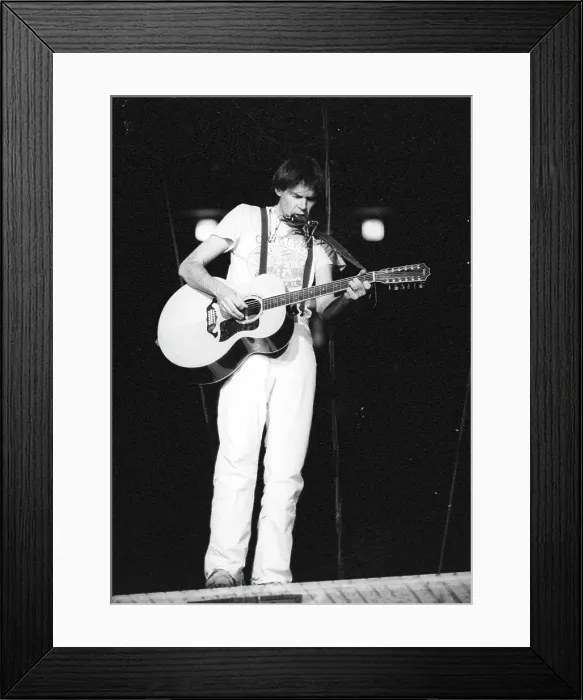 Framed Print : Neil Young Performing Framed Print : Neil Young Performing