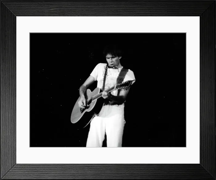 Framed Print : Neil Young Performing Framed Print : Neil Young Performing