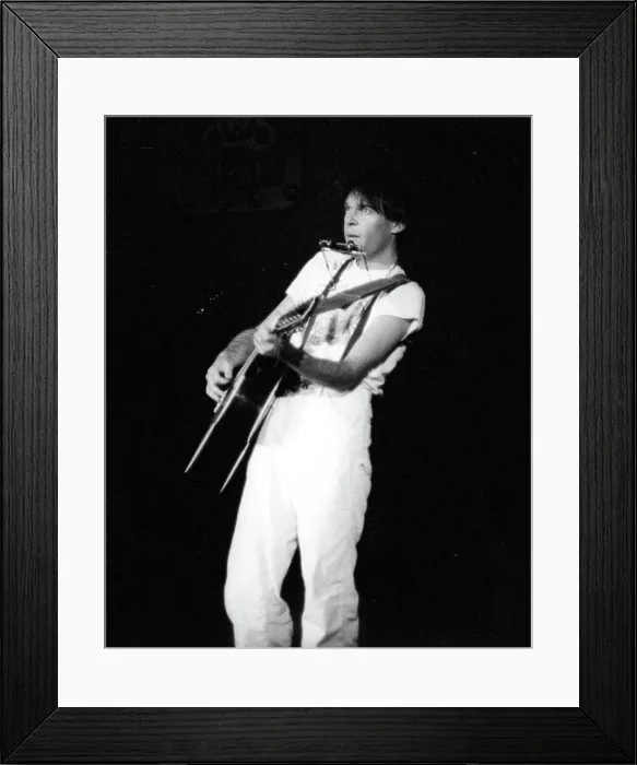 Framed Print : Neil Young Performing Framed Print : Neil Young Performing