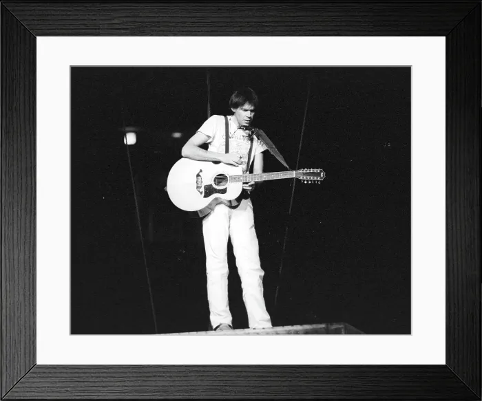 Framed Print : Neil Young Performing Framed Print : Neil Young Performing