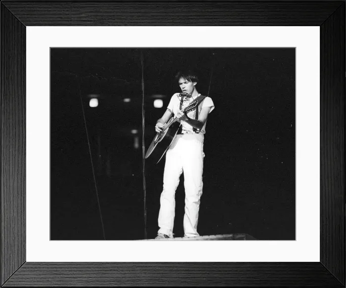 Framed Print : Neil Young Performing Framed Print : Neil Young Performing