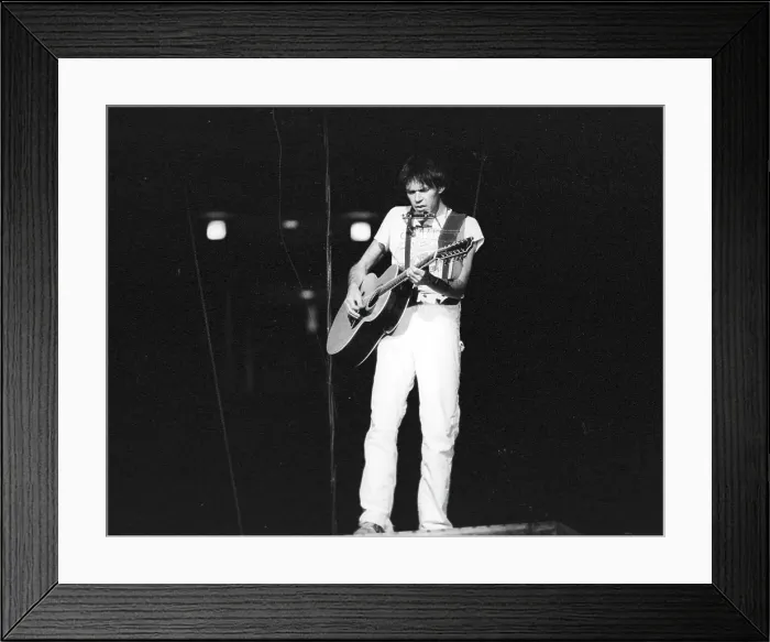 Framed Print : Neil Young Performing Framed Print : Neil Young Performing