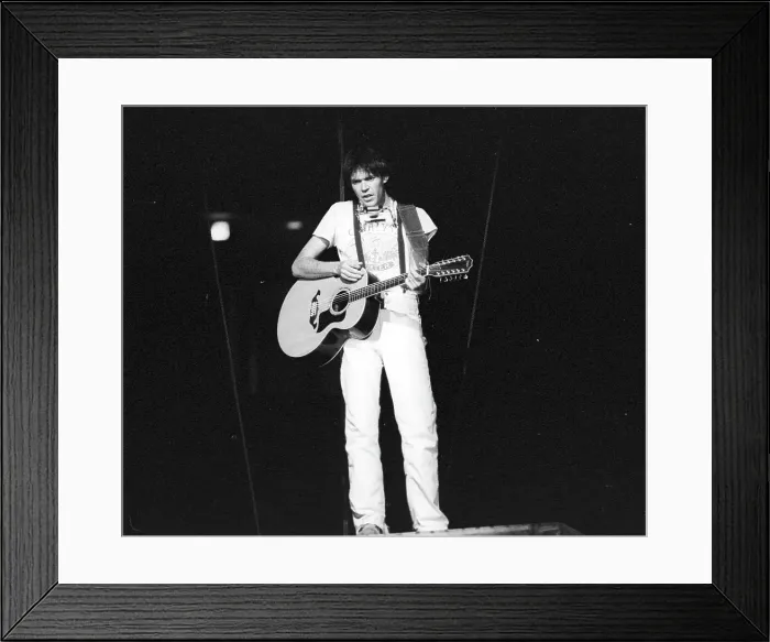 Framed Print : Neil Young Performing Framed Print : Neil Young Performing