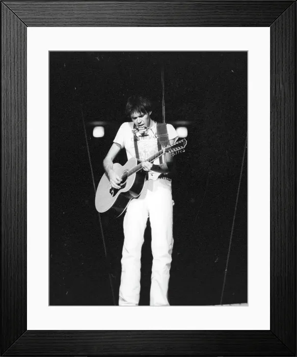 Framed Print : Neil Young Performing Framed Print : Neil Young Performing