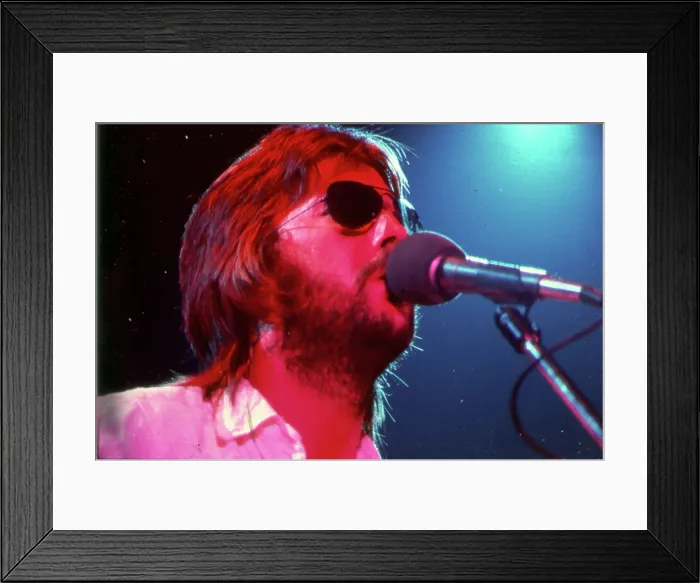 Framed Print : Eric Clapton Perfoming In Sunglasses Framed Print : Eric Clapton Perfoming In Sunglasses