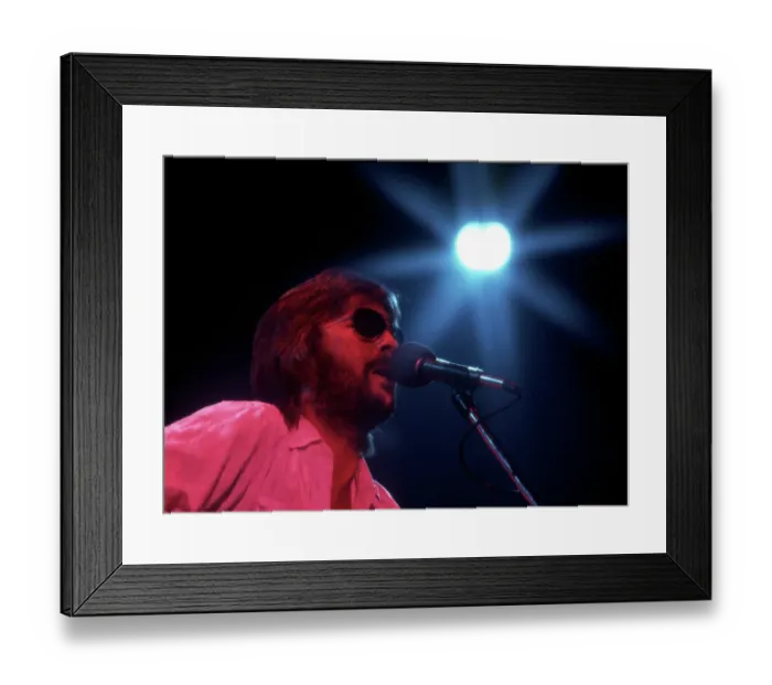 Framed Print : Eric Clapton Perfoming In Sunglasses Framed Print : Eric Clapton Perfoming In Sunglasses