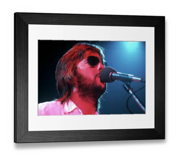 Framed Print : Eric Clapton Perfoming In Sunglasses