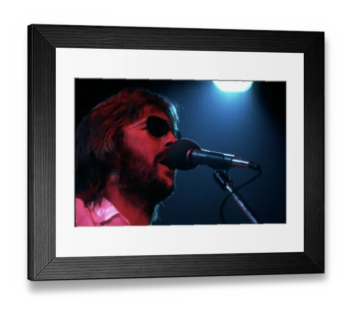 Framed Print : Eric Clapton Perfoming In Sunglasses Framed Print : Eric Clapton Perfoming In Sunglasses