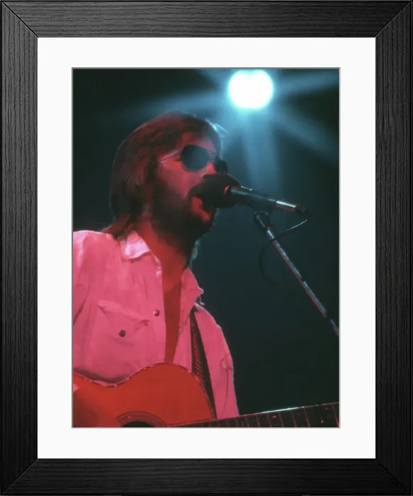 Framed Print : Eric Clapton Perfoming In Sunglasses Framed Print : Eric Clapton Perfoming In Sunglasses