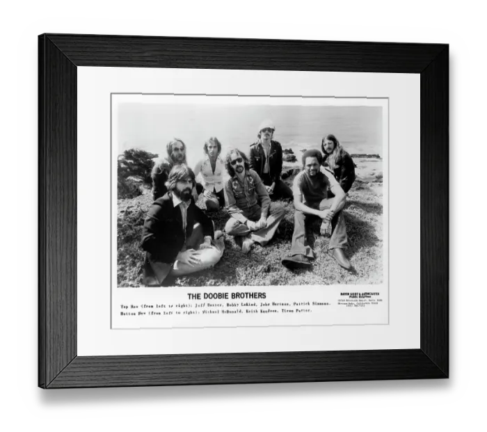 Framed Print : Doobie Brothers 1977-79 Lineup Portrait Framed Print : Doobie Brothers 1977-79 Lineup Portrait