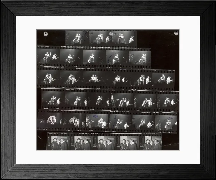 Framed Print : Sex Pistols Last Concert Proof Sheet