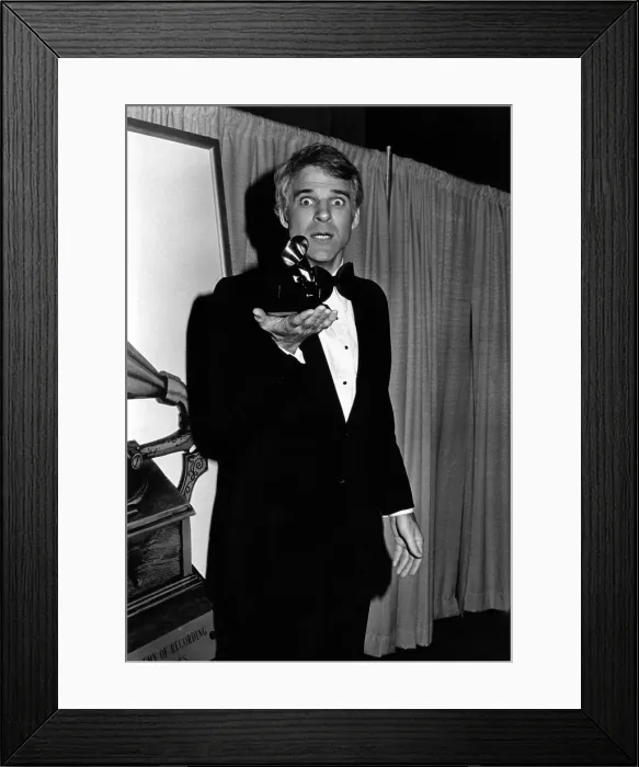 Framed Print : Steve Martin With His First Grammy Framed Print : Steve Martin With His First Grammy