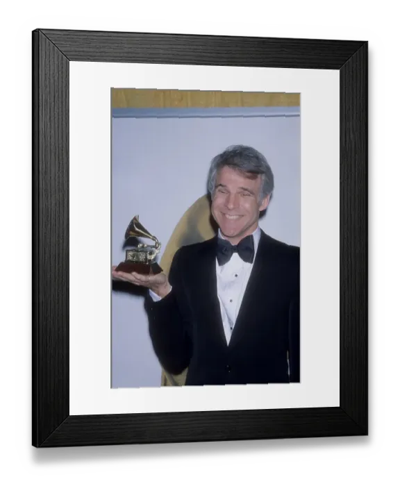 Framed Print : Steve Martin With His First Grammy Framed Print : Steve Martin With His First Grammy