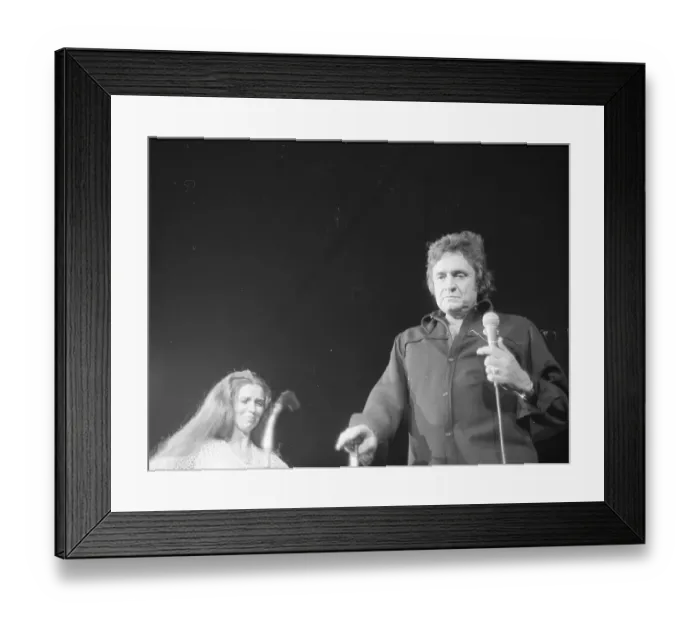Framed Print : Johnny Cash In Anaheim