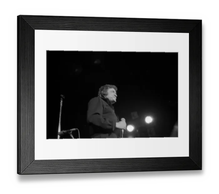 Framed Print : Johnny Cash Performing In Anaheim Framed Print : Johnny Cash Performing In Anaheim