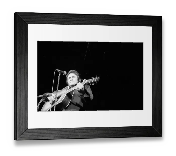 Framed Print : Johnny Cash Performing In Anaheim Framed Print : Johnny Cash Performing In Anaheim