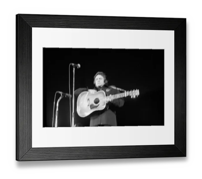 Framed Print : Johnny Cash Performing In Anaheim Framed Print : Johnny Cash Performing In Anaheim