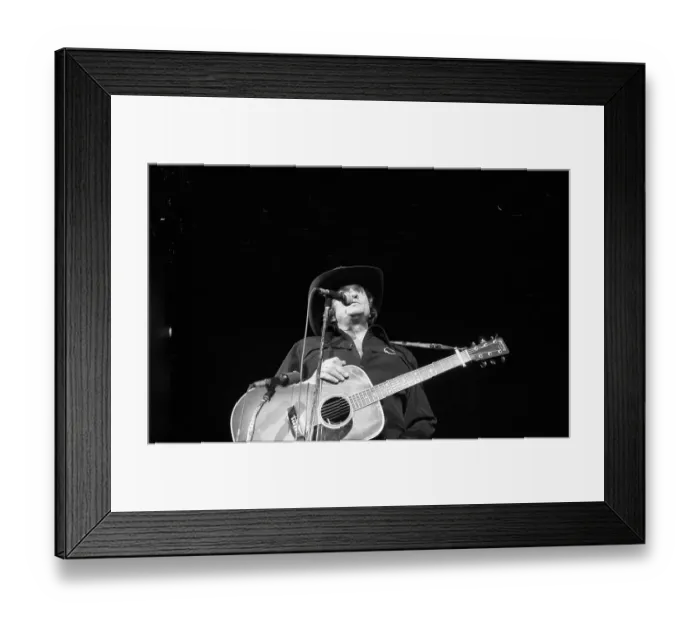 Framed Print : Johnny Cash Performing In Anaheim