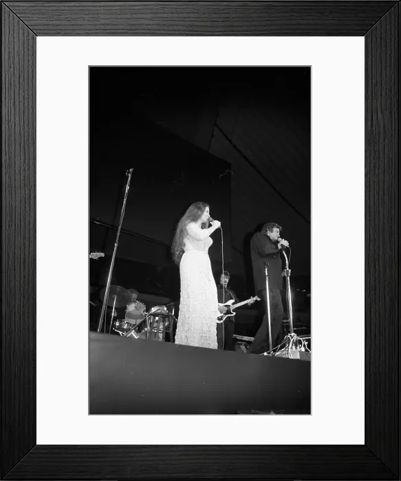 Framed Print : Johnny & June Performing In Anaheim Framed Print : Johnny & June Performing In Anaheim