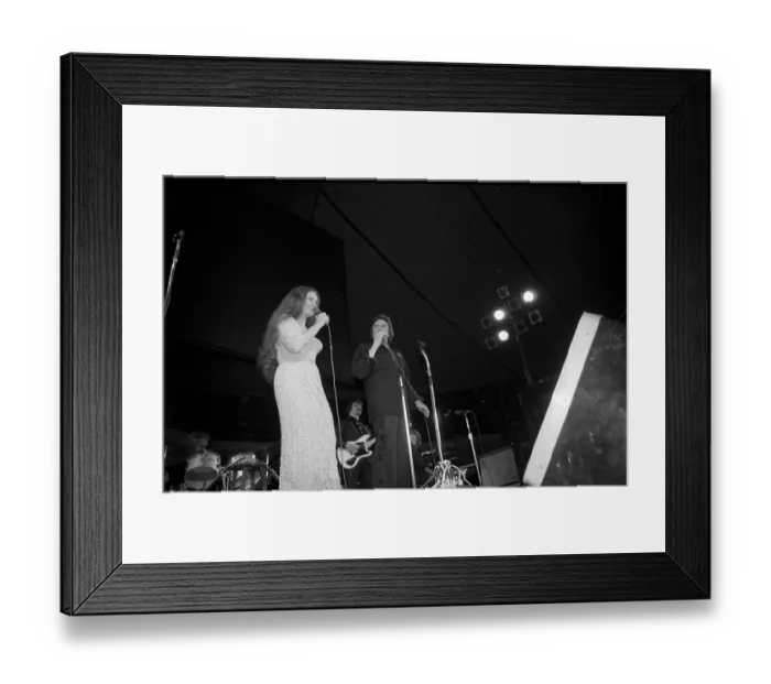 Framed Print : Johnny & June Performing In Anaheim