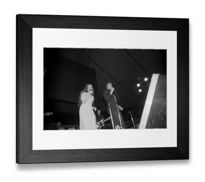 Framed Print : Johnny & June Performing In Anaheim Framed Print : Johnny & June Performing In Anaheim