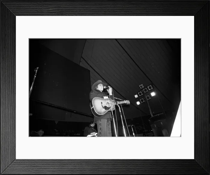 Framed Print : Johnny Cash Performing In Anaheim