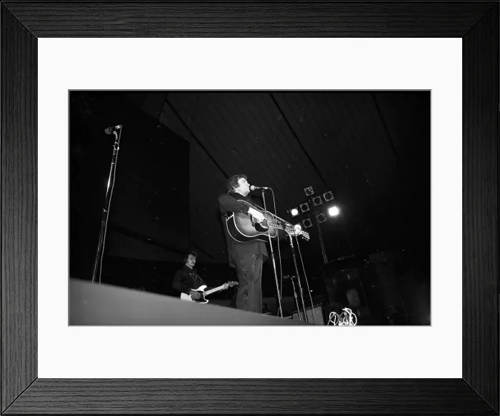 Framed Print : Johnny Cash Performing In Anaheim