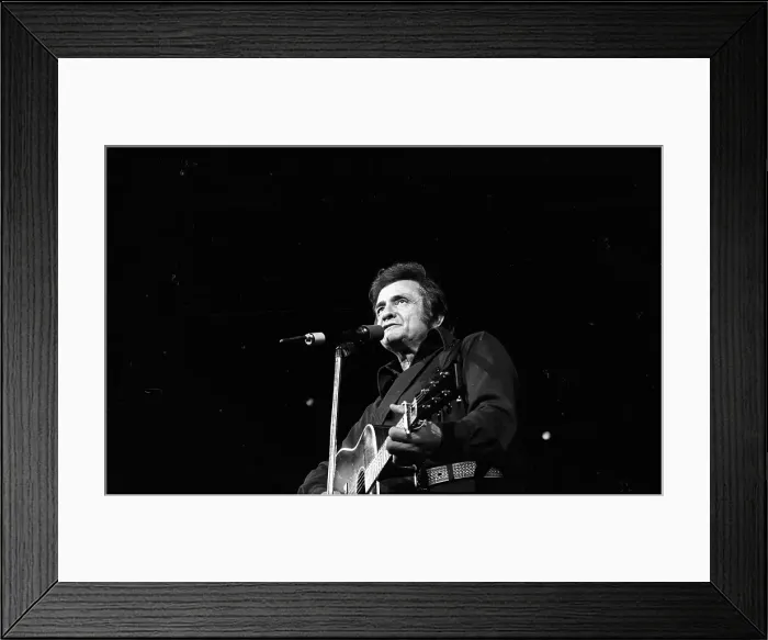 Framed Print : Johnny Cash Performing In Anaheim Framed Print : Johnny Cash Performing In Anaheim