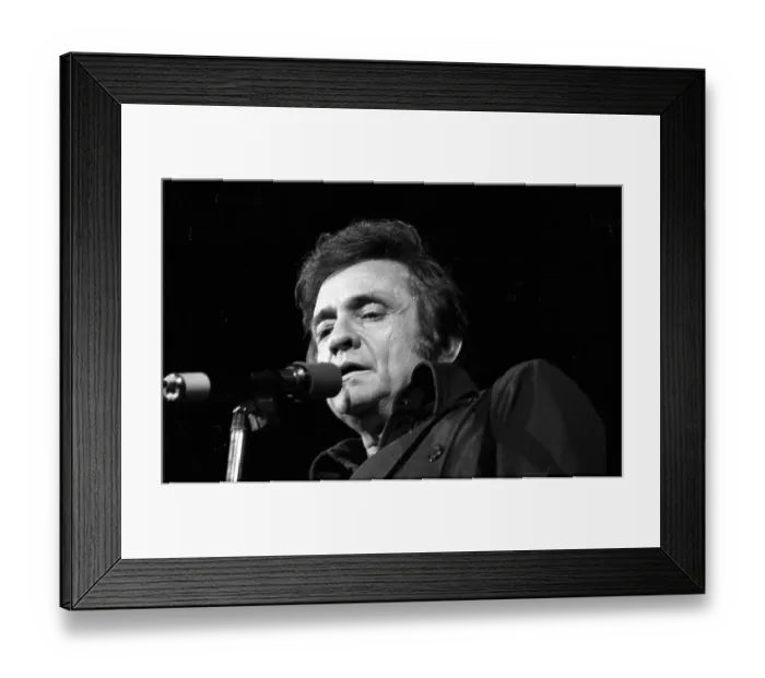 Framed Print : Johnny Cash Performing In Anaheim Framed Print : Johnny Cash Performing In Anaheim