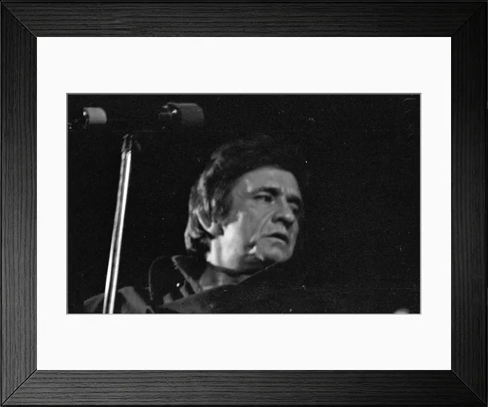 Framed Print : Johnny Cash Performing In Anaheim Framed Print : Johnny Cash Performing In Anaheim