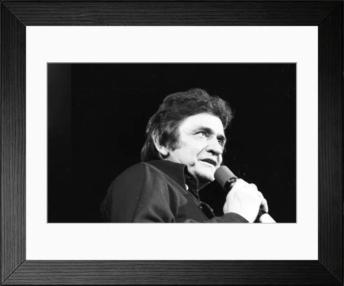 Framed Print : Johnny Cash Performing In Anaheim Framed Print : Johnny Cash Performing In Anaheim