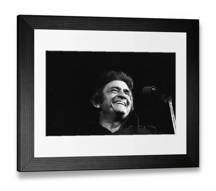 Framed Print : Johnny Cash Performing In Anaheim Framed Print : Johnny Cash Performing In Anaheim