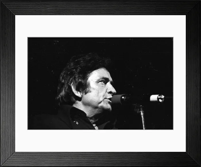 Framed Print : Johnny Cash Performing In Anaheim Framed Print : Johnny Cash Performing In Anaheim